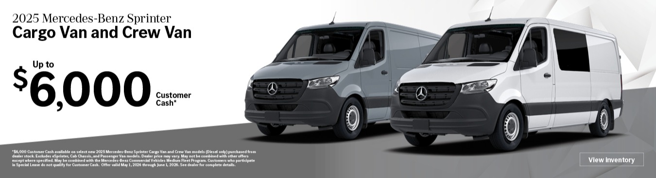2025 Mercedes- Benz Sprinter Cargo Van and Crew Van